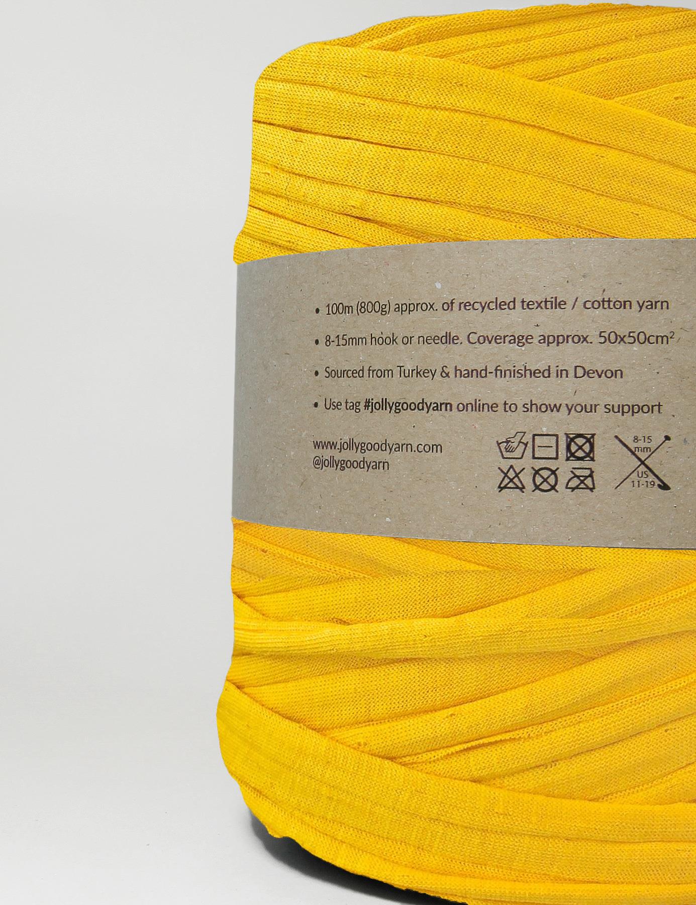 Canary yellow t-shirt yarn (100-120m)