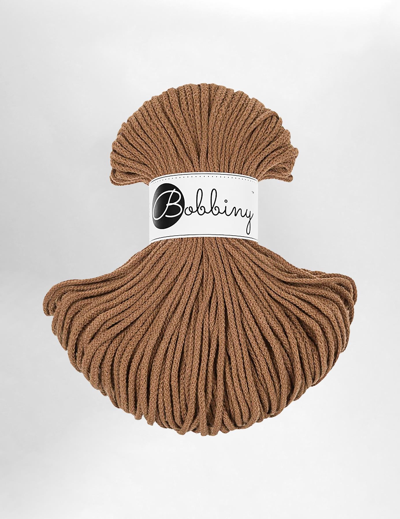 Bobbiny Caramel 3mm Braided Macrame Cord (100m)