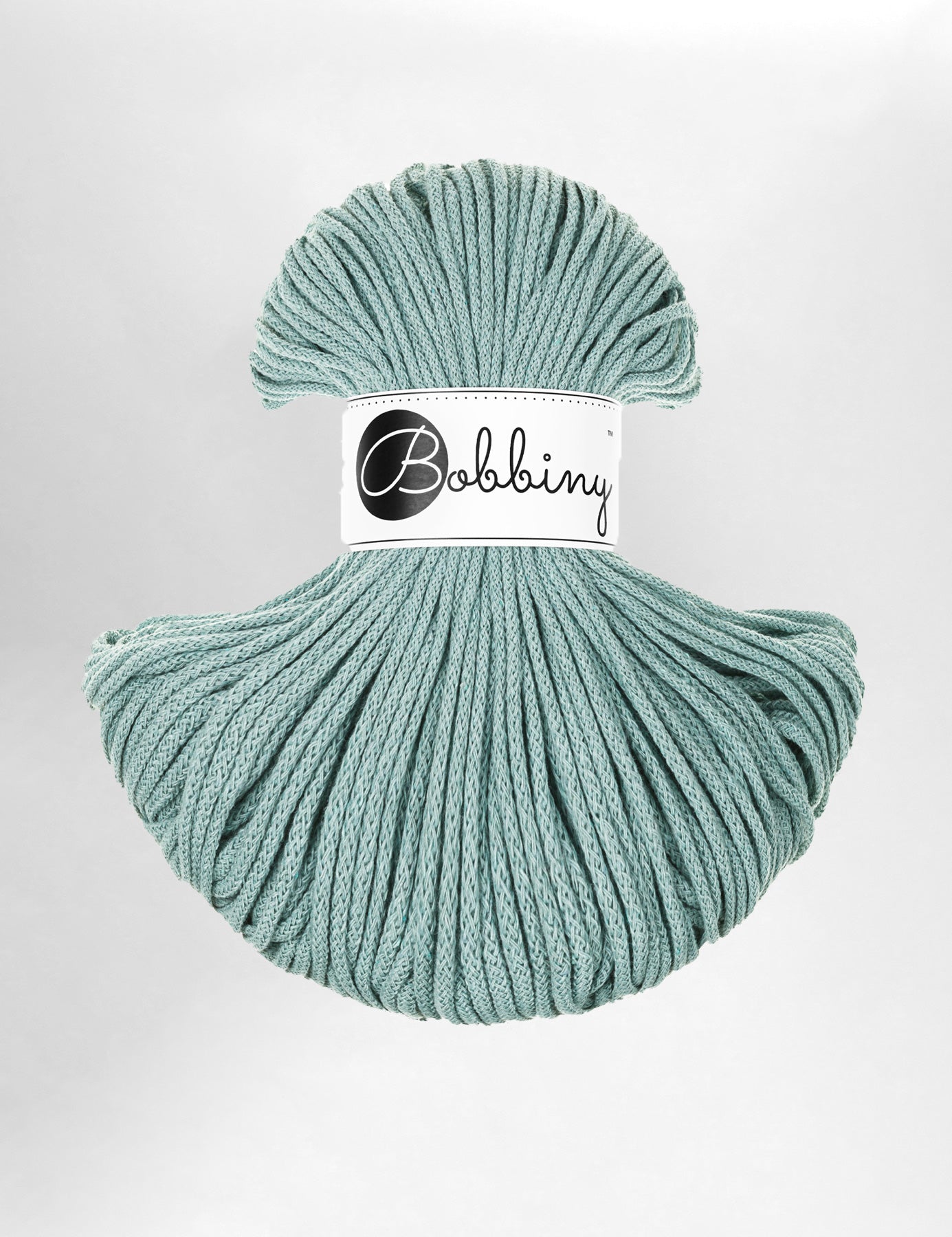 Bobbiny Duck Egg Blue 3mm Braided Macrame Cord (100m)