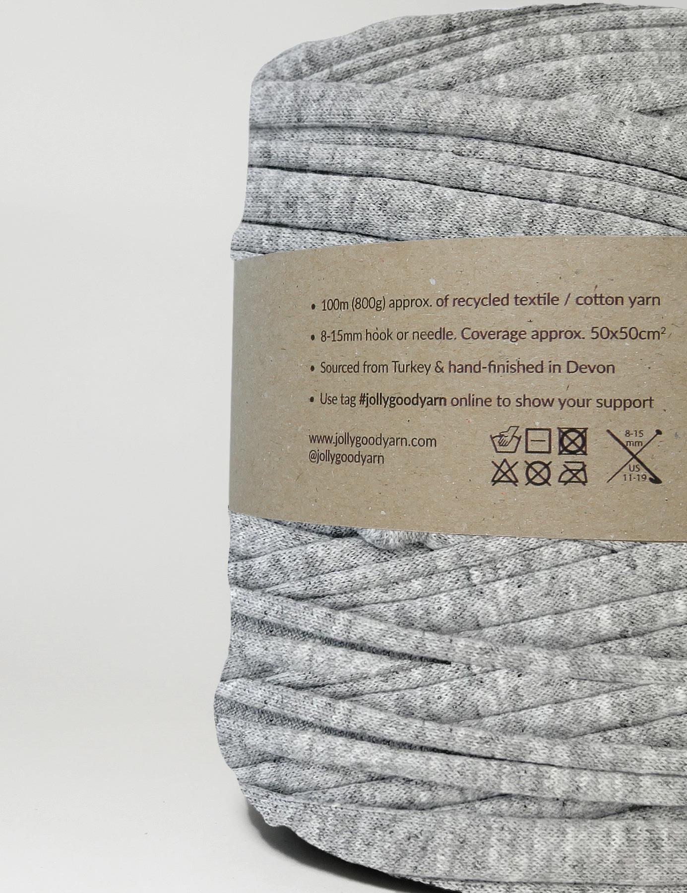 Grey t-shirt yarn by Jolly Good Yarn (100-120m)