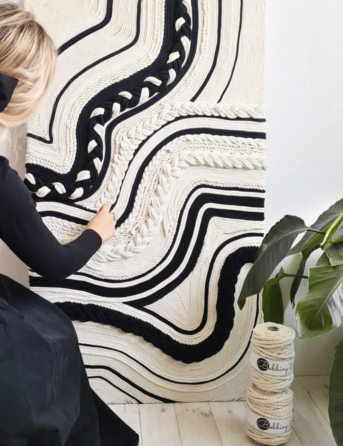 Crocheted wall hanging