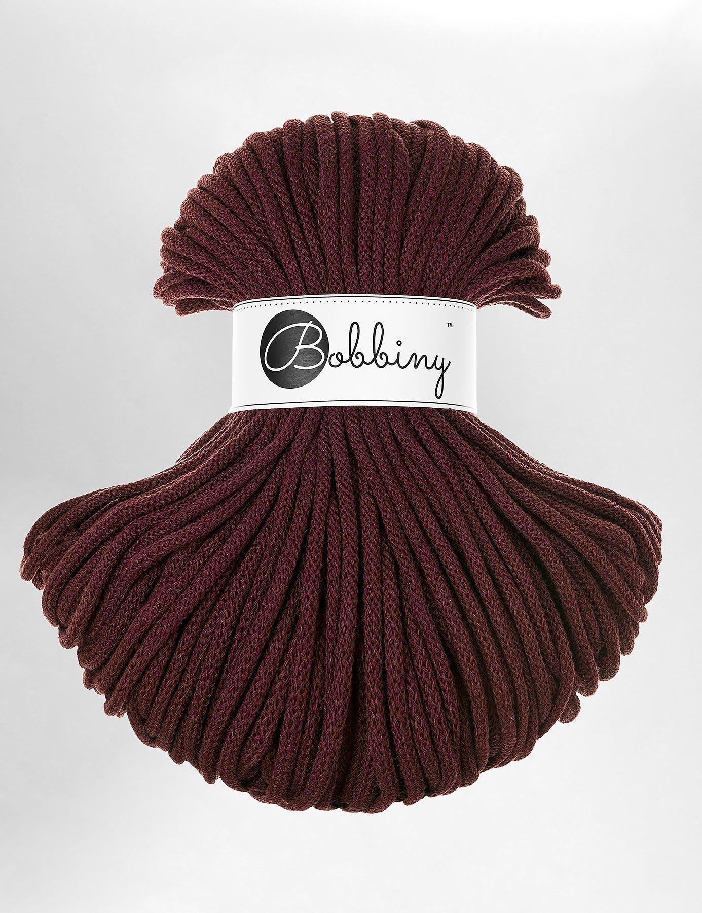 Recycled textile yarn - colour burgundy