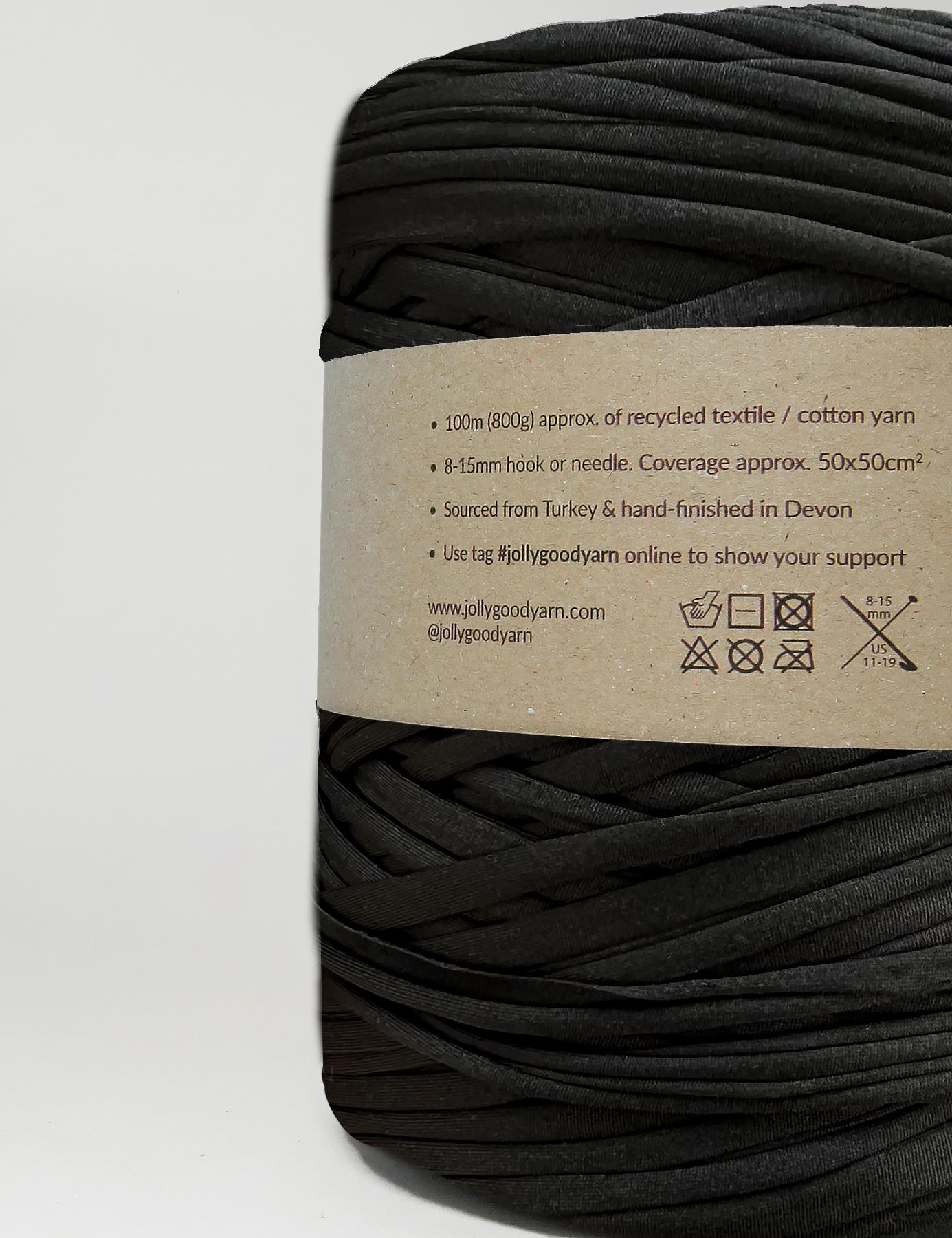Recycled textile yarn - colour dark grey