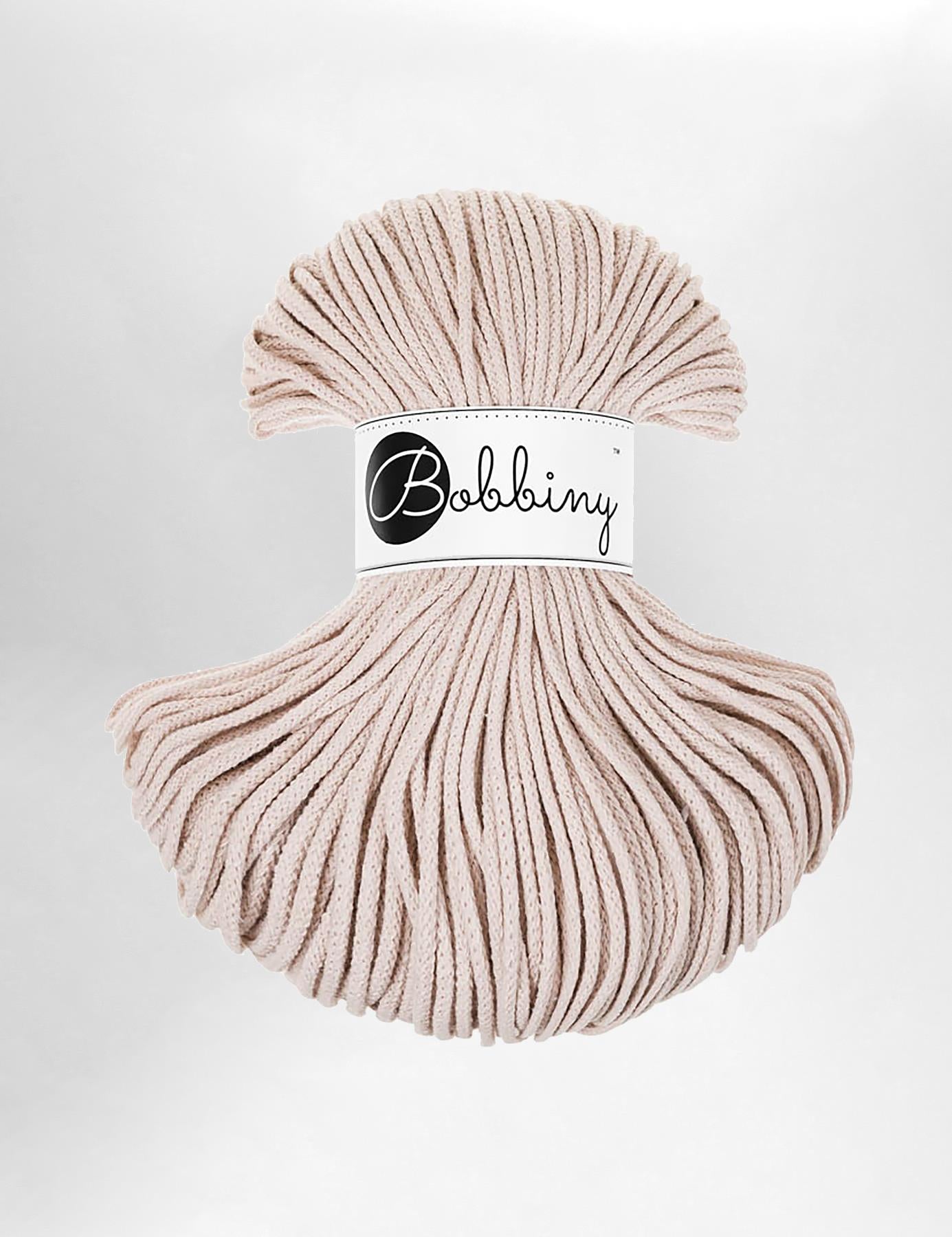 Bobbiny Nude 3mm Braided Macrame Cord (100m)
