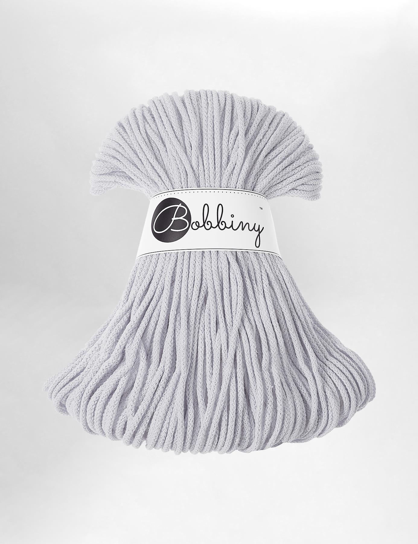 Bobbiny Light grey 3mm Braided Macrame Cord (100m)