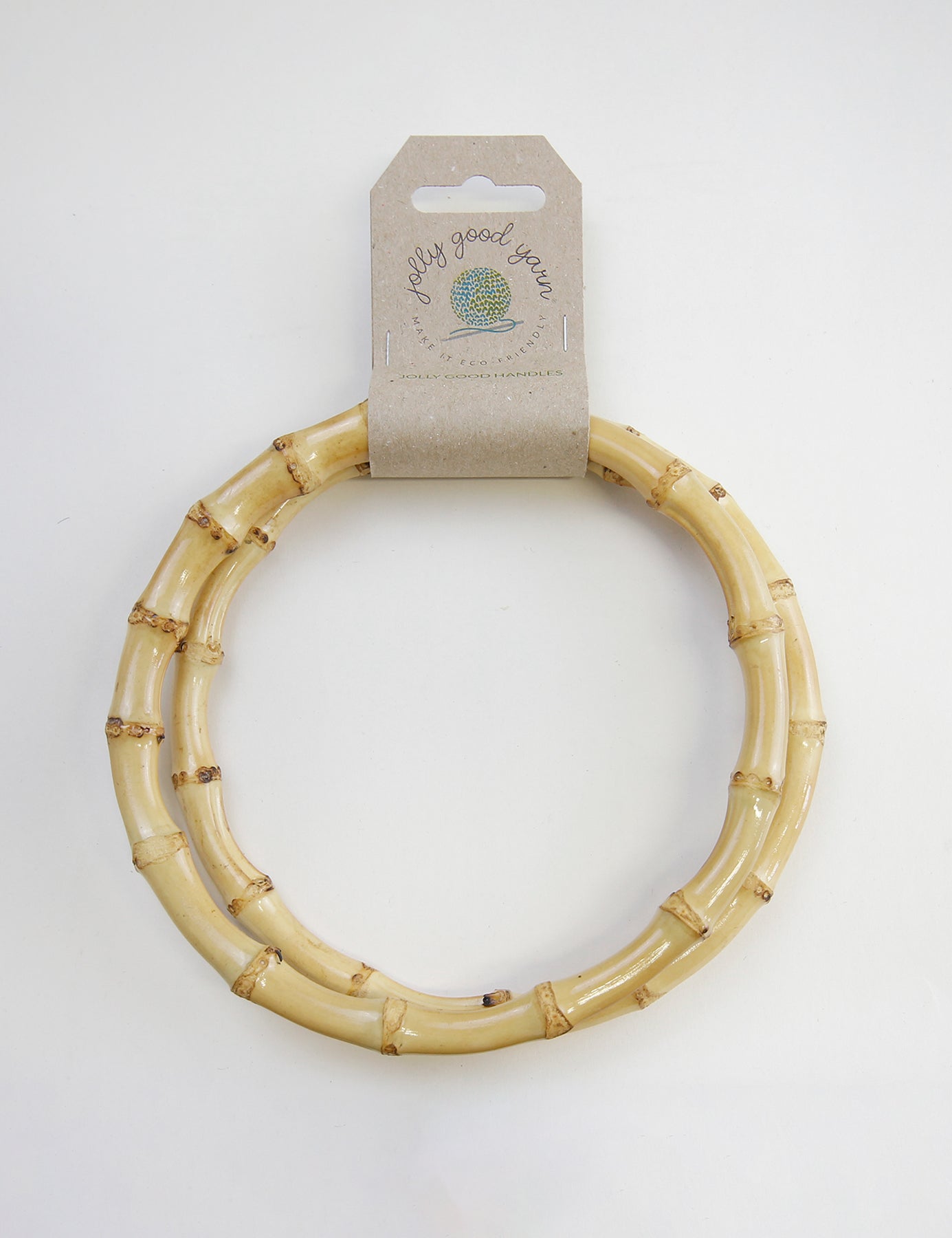 Natural Circular Bamboo Bag Handles (20cm / 15cm)