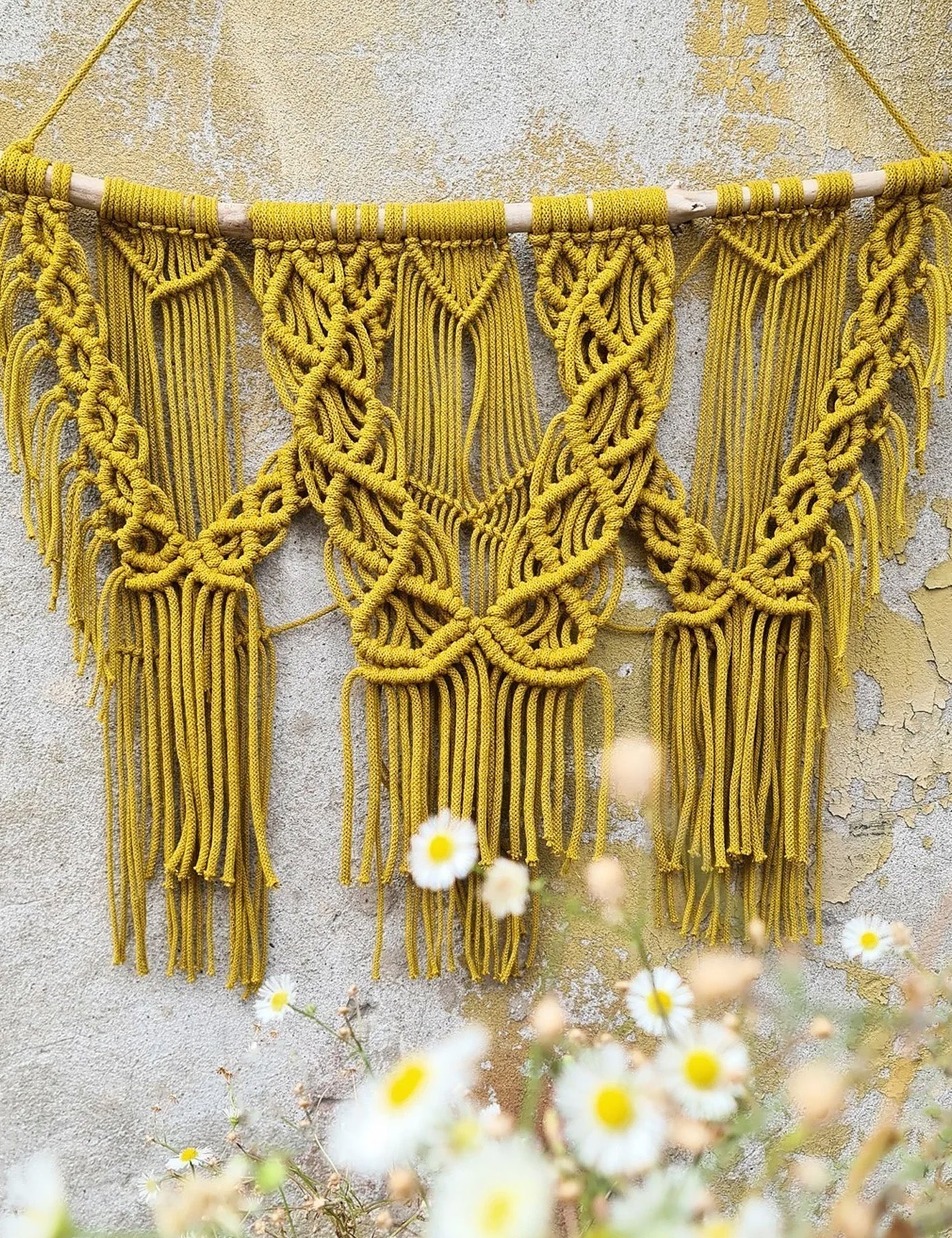 Crocheted wall hanging