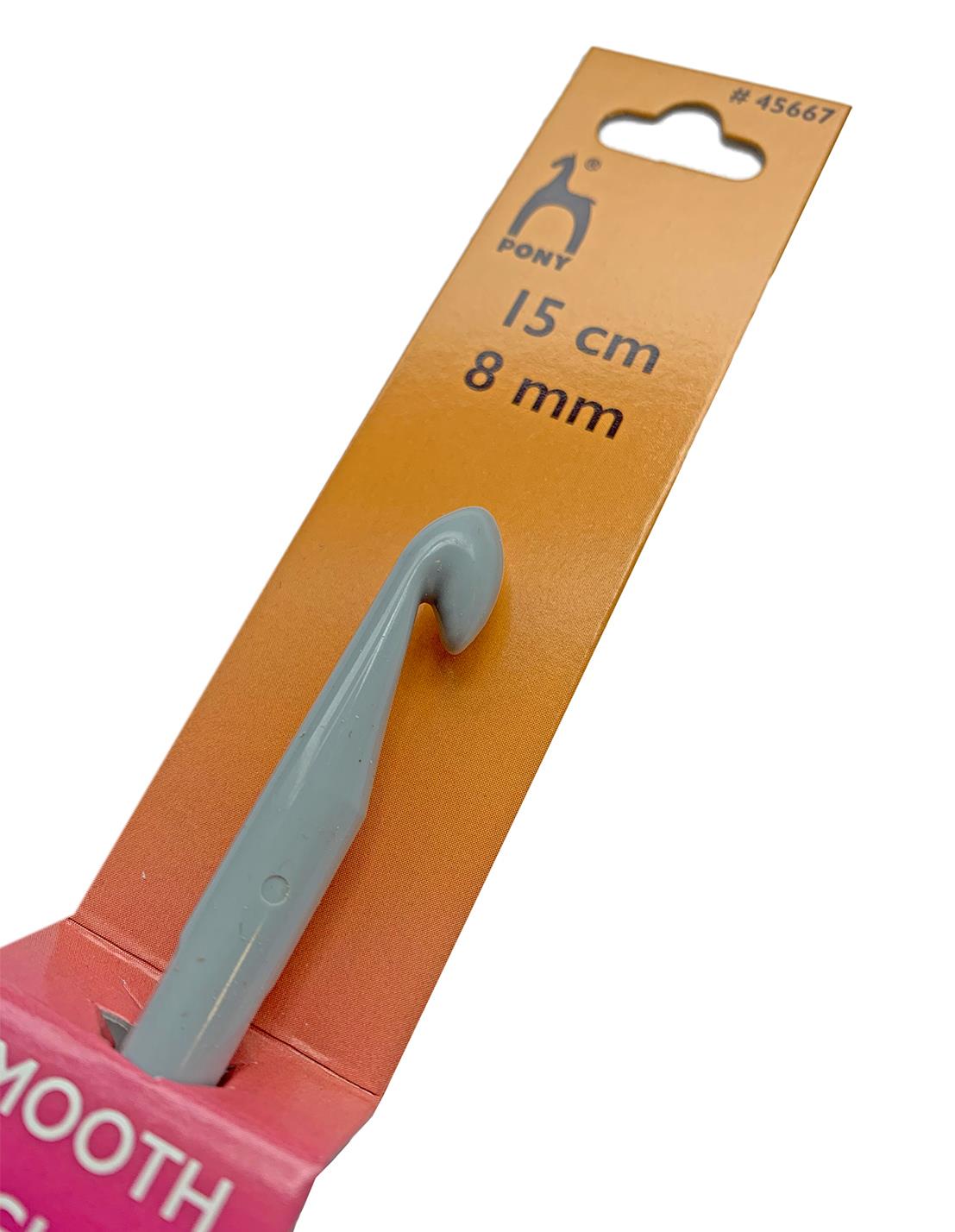 Pony 8mm plastic crochet hook (45667)