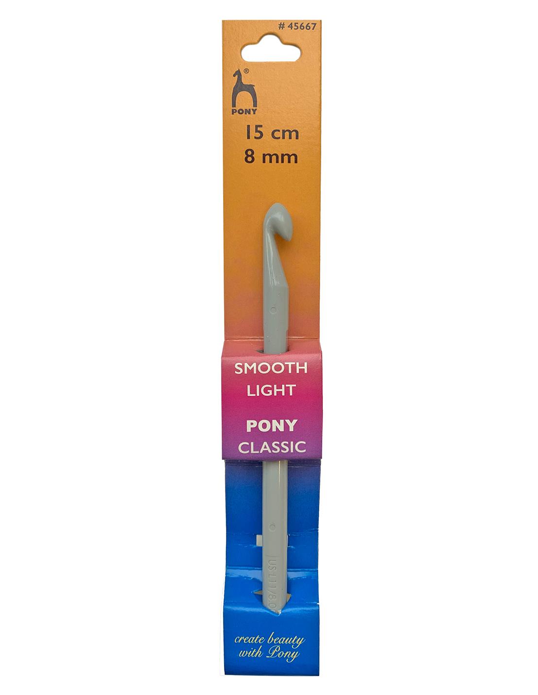 Pony 8 mm 15 cm ABS Plastic Crochet Hook - 45667