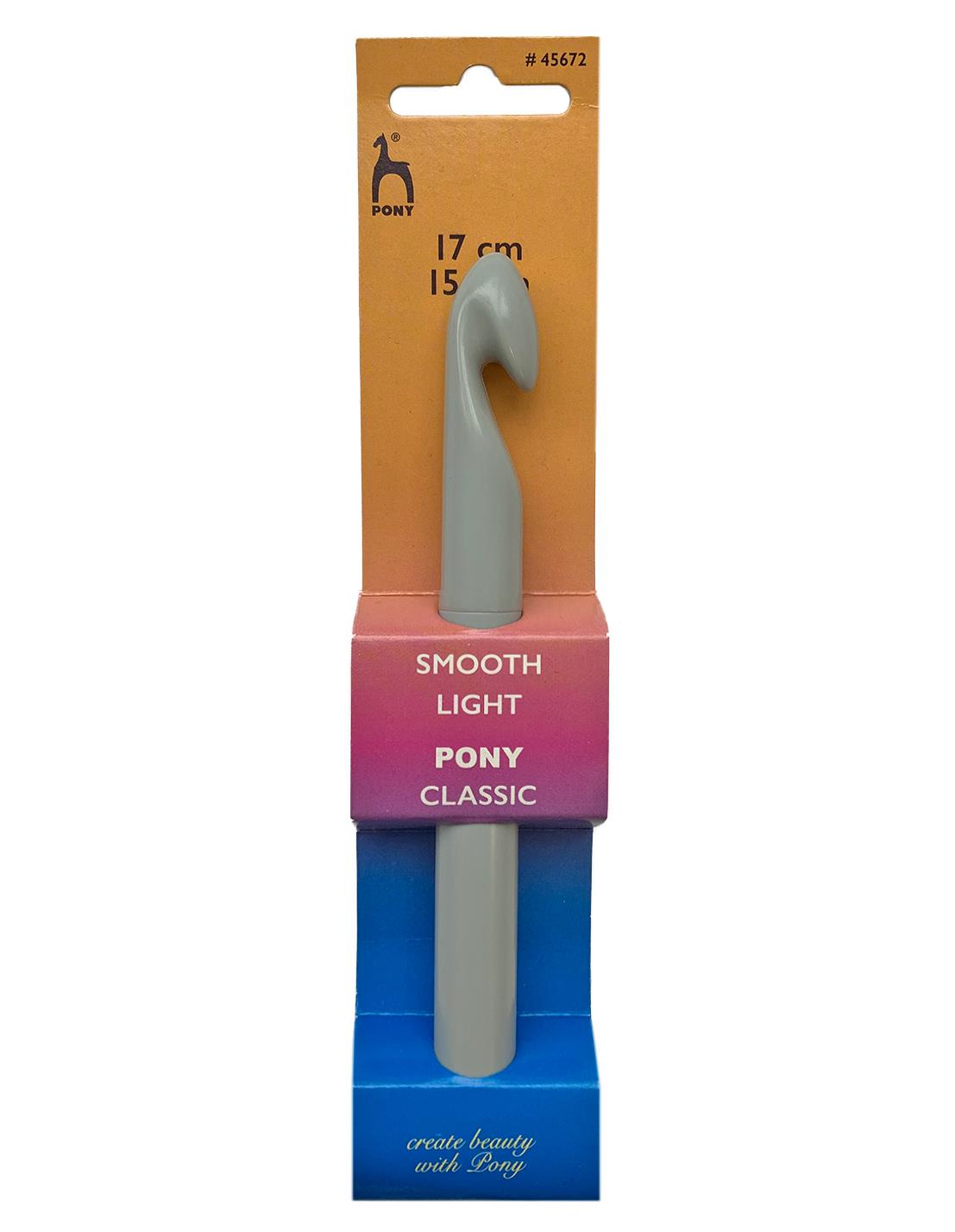 Pony Colour 6.5 mm 15 cm Plastic Crochet Hook, Red - 44364