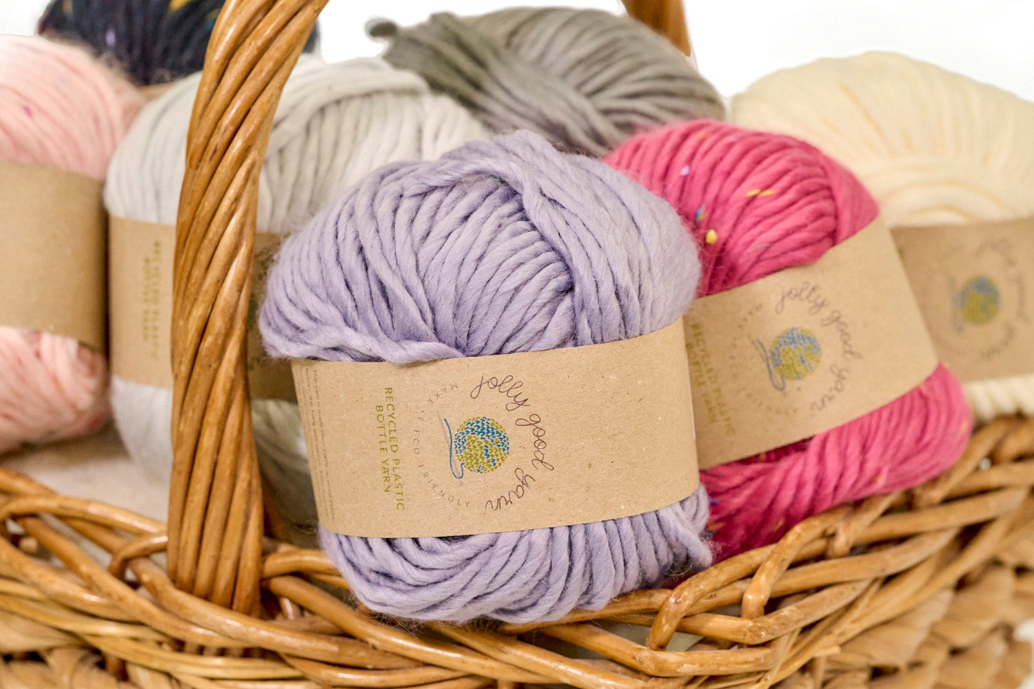 Soft yarn made out of recycled plastic bottles