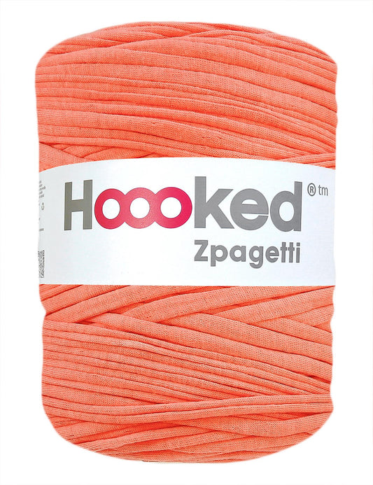 Bright watermelon pink t-shirt yarn by Hoooked Zpagetti (100-120m)