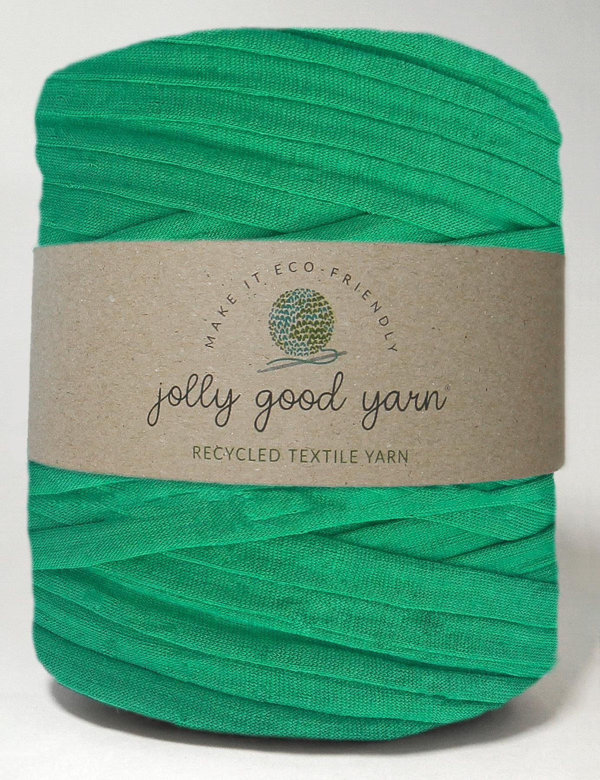 Recycled textile yarn - colour green