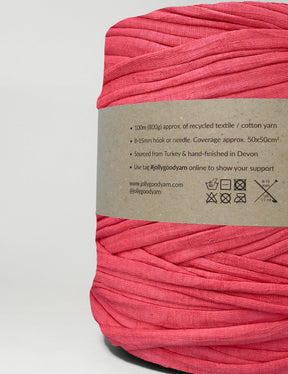 Watermelon pink t-shirt yarn (100-120m)
