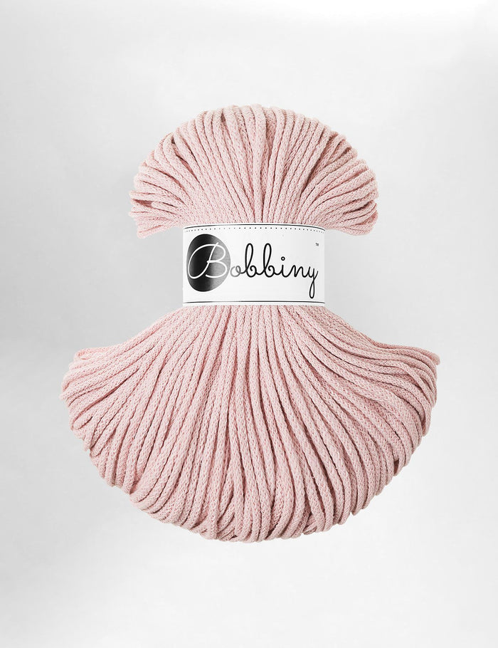 Bobbiny Pastel Pink 3mm Braided Macrame Cord (100m)