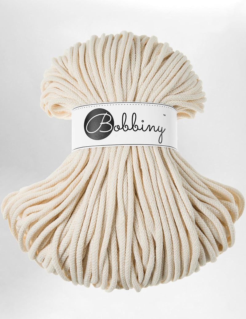 Bobbiny Natural 5mm Braided Macrame Cord (100m)