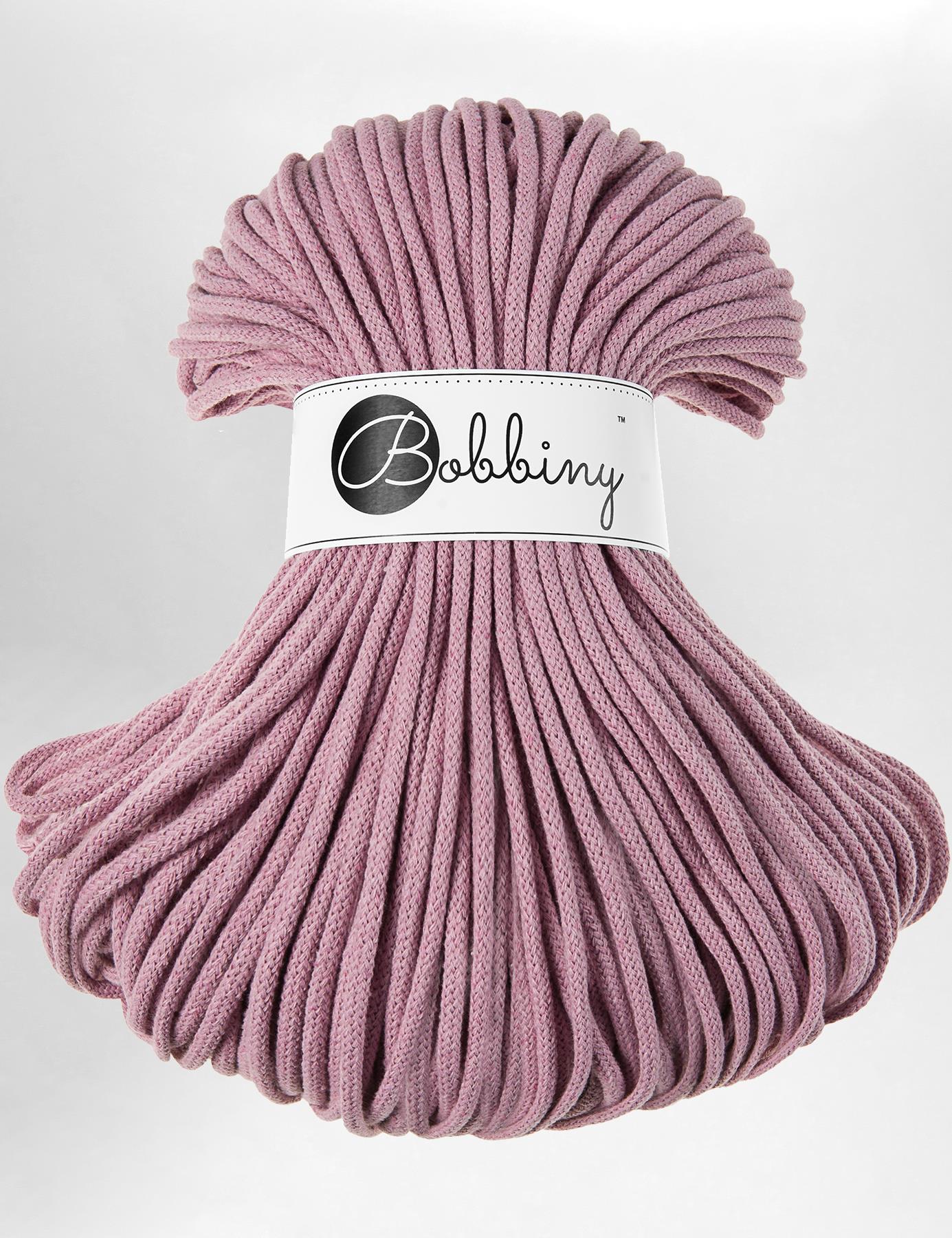 5mm Dusty pink recycled cotton macrame cord by Bobbiny (100m)