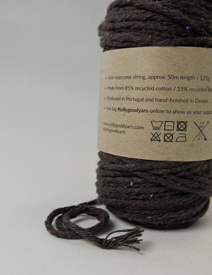Dartmouth Brown 3mm Macrame Cord (125g)