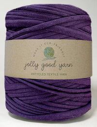 Recycled textile yarn - colour purple