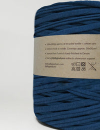 Recycled textile yarn - colour blue