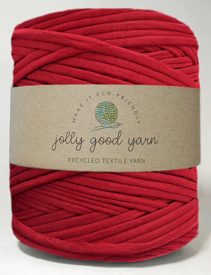Recycled textile yarn - colour red