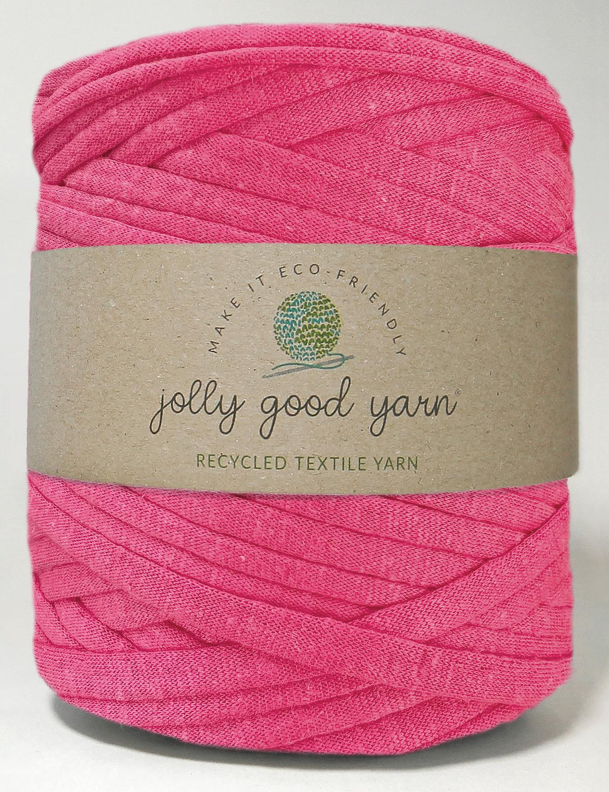Recycled textile yarn - colour pink