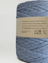 Recycled textile yarn - colour grey