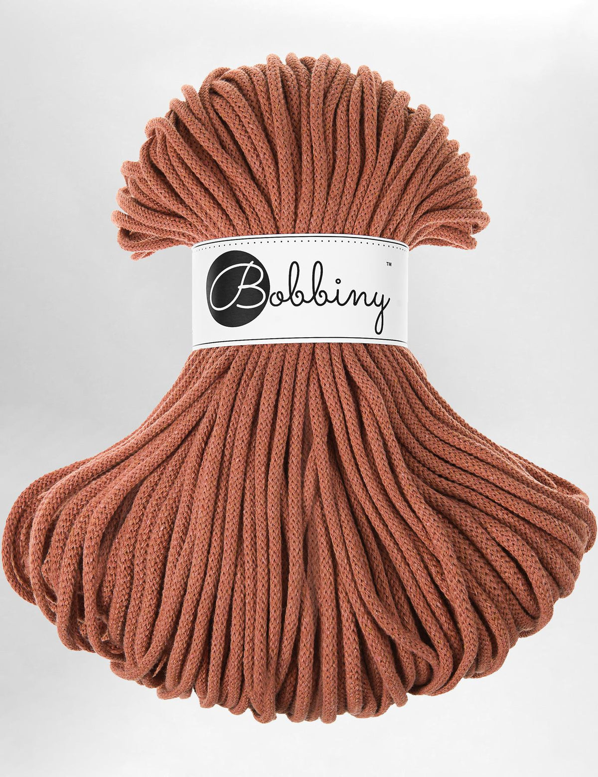 Bobbiny Terracotta 5mm Braided Macrame Cord (100m)