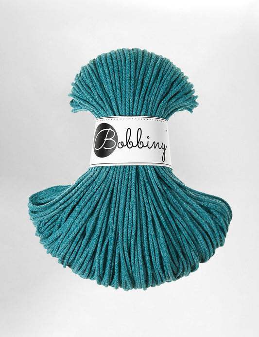 3mm Teal recycled cotton macrame cord by Bobbiny (100m)