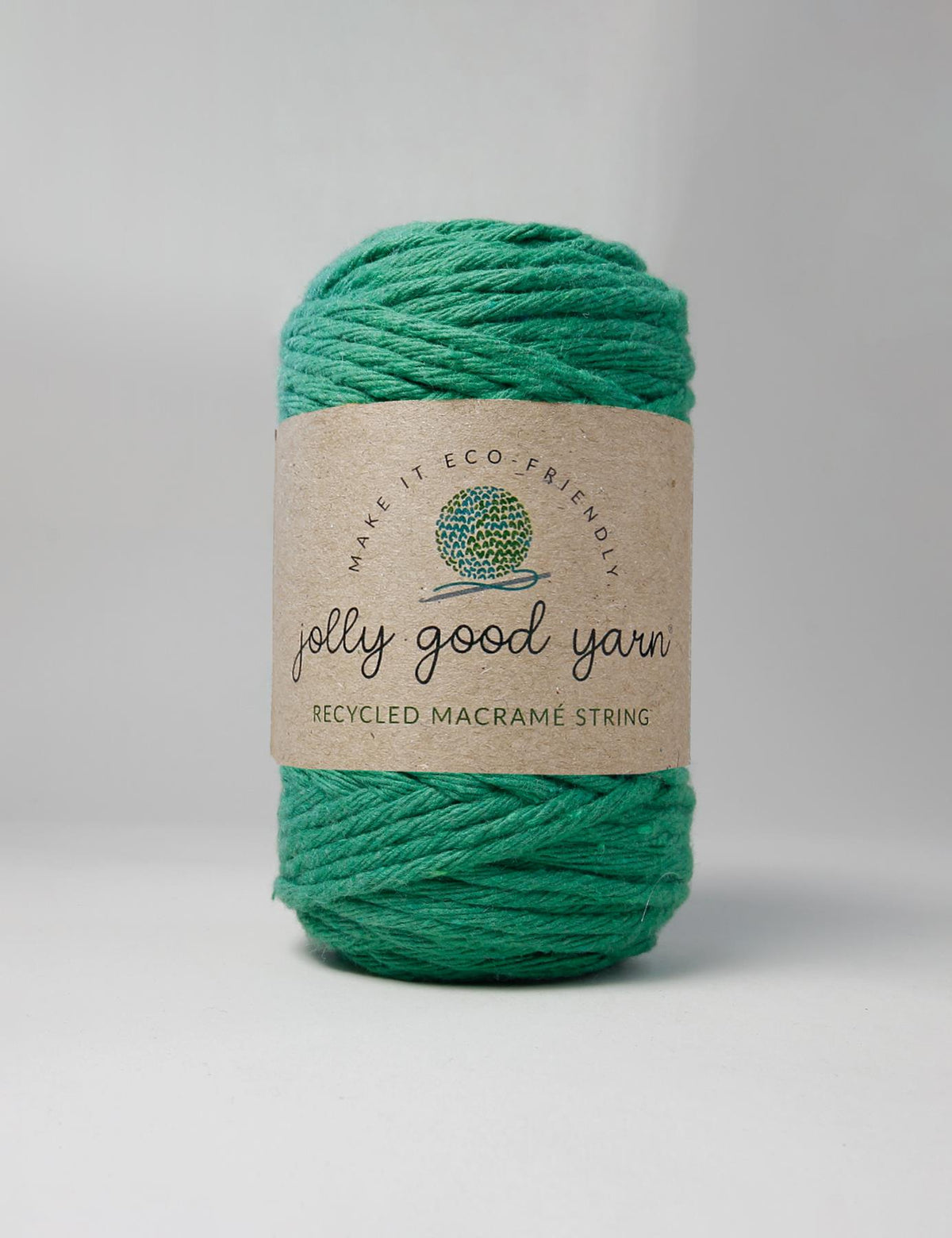 Recycled textile yarn - colour green