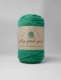Recycled textile yarn - colour green