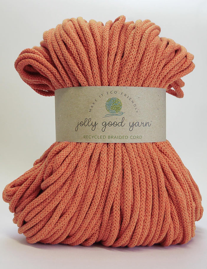 5mm Thornbury Orange recycled cotton macrame cord