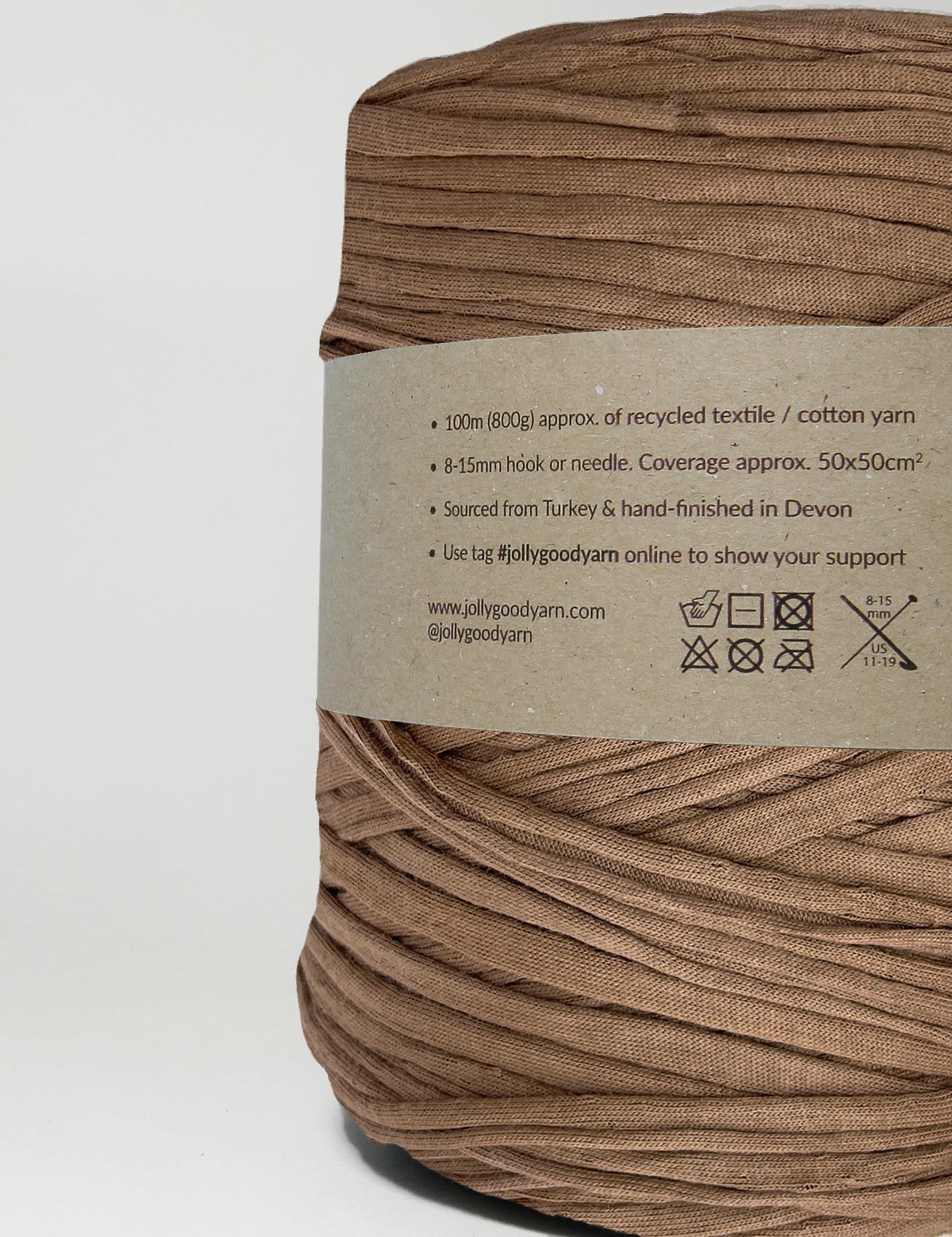 Peanut brown t-shirt yarn (100-120m)