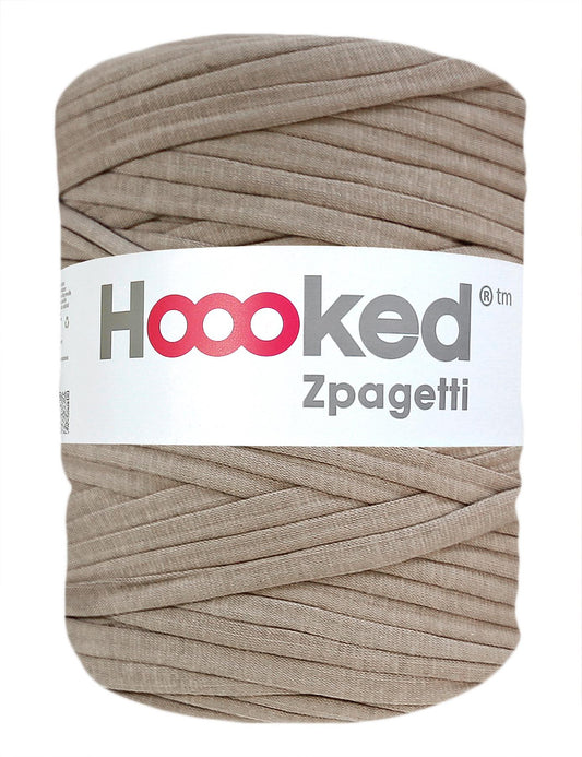 Grey taupe t-shirt yarn by Hoooked Zpagetti (100-120m)