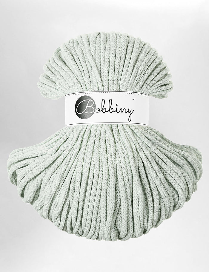 Bobbiny Milky Green 5mm Braided Macrame Cord (100m)