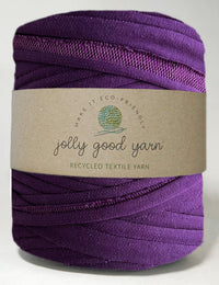 Recycled textile yarn - colour purple
