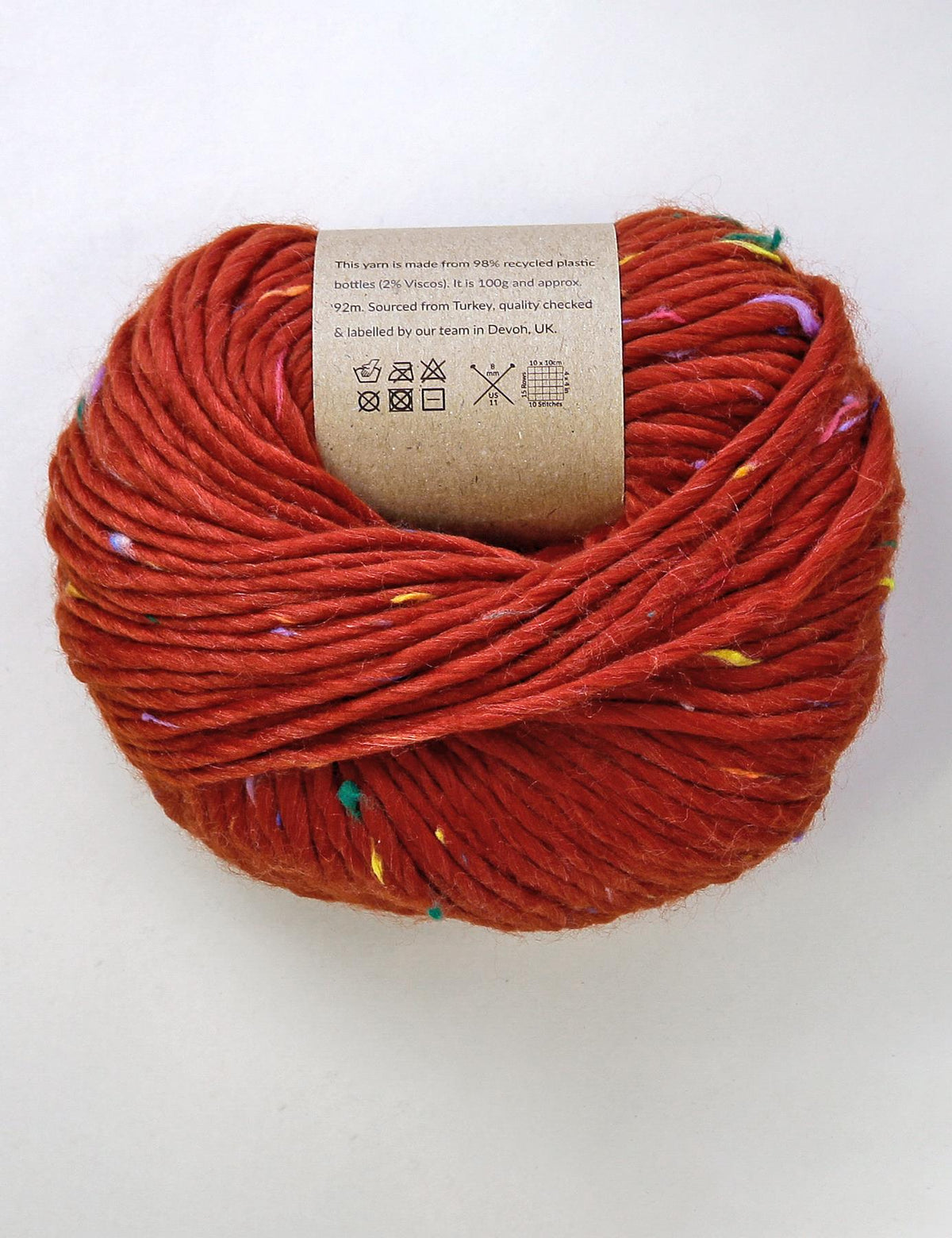 Modbury Red recycled plastic yarn (100g)
