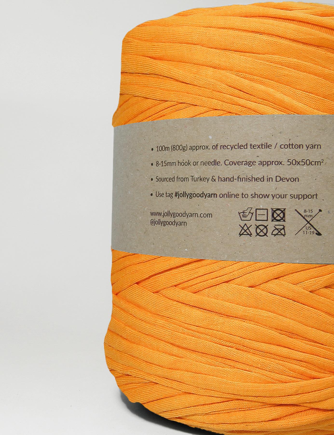 Bright marigold orange t-shirt yarn (100-120m)