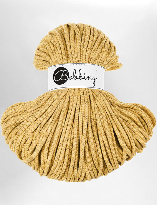 5mm Honey recycled cotton macrame cord by Bobbiny (100m)