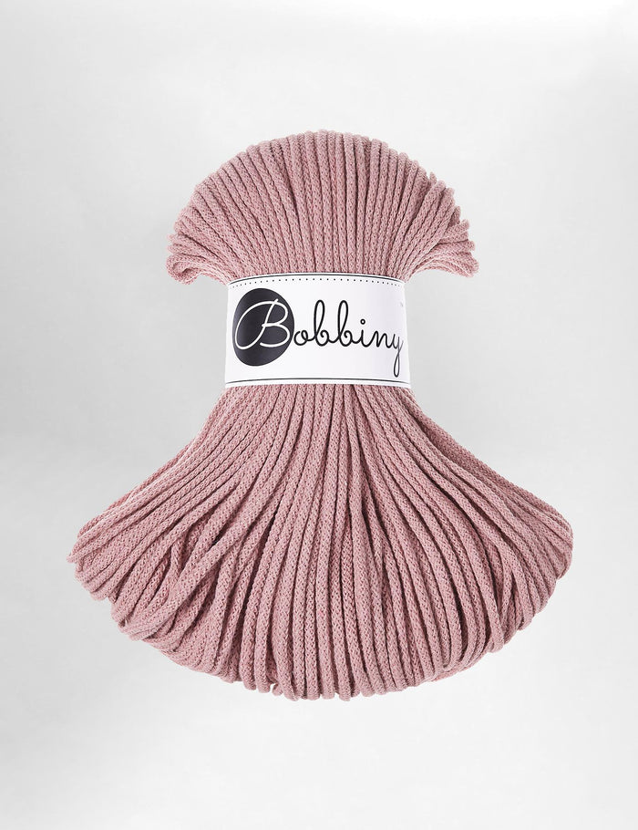 Bobbiny Blush 3mm Braided Macrame Cord (100m)