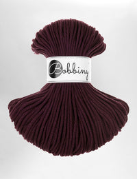 Recycled textile yarn - colour burgundy