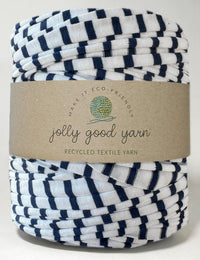 Recycled textile yarn - colour black-white