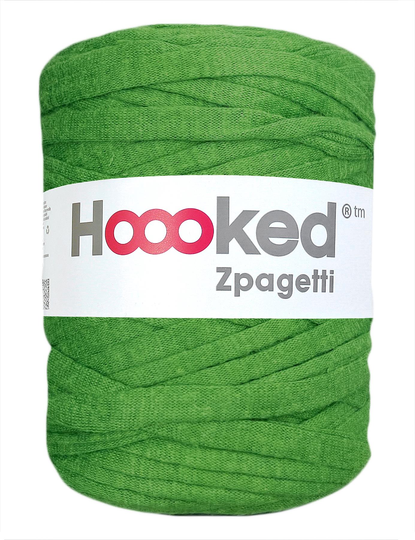 Dark grass green t-shirt yarn by Hoooked Zpagetti (100-120m)