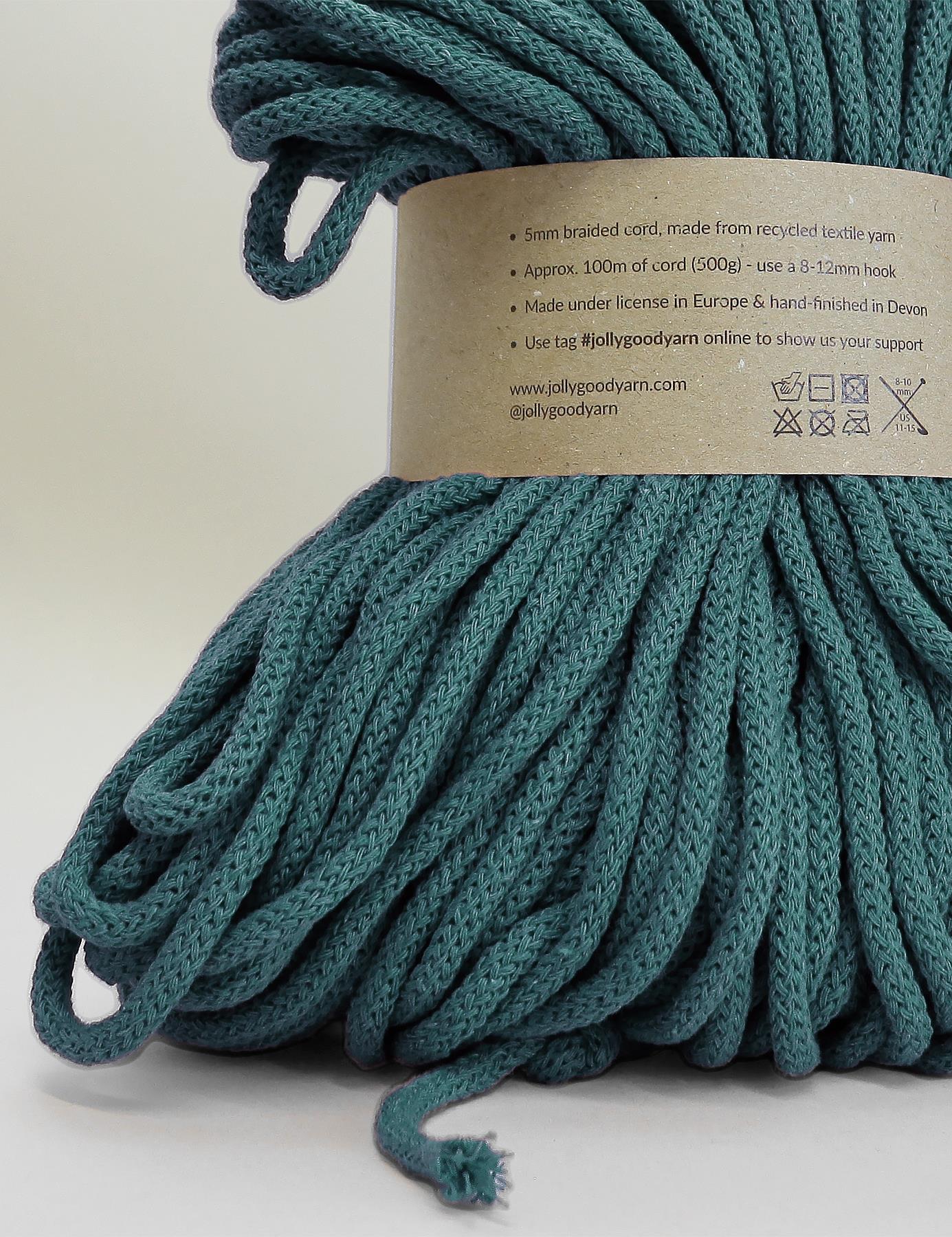 5mm Exeter Blue recycled cotton macrame cord
