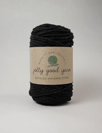 Recycled macrame string - colour black