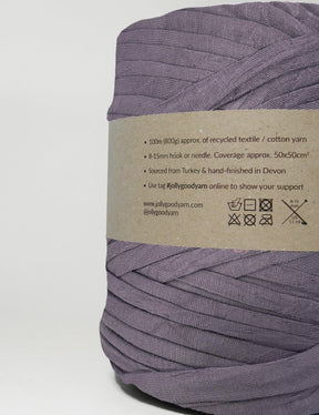 Glossy muted grape purple t-shirt yarn (100-120m)