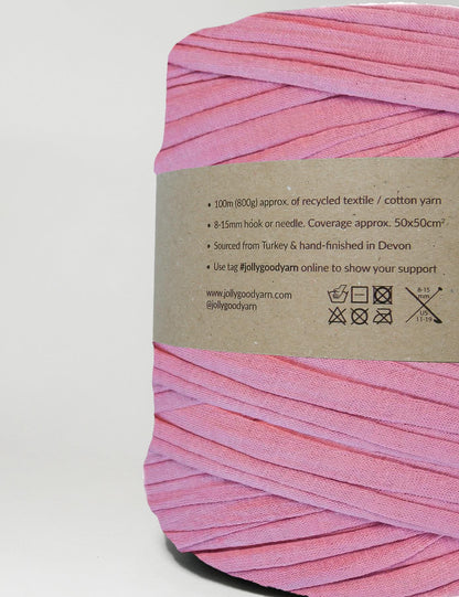 Thulian pink t-shirt yarn (100-120m)