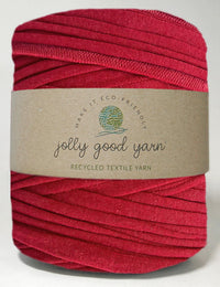 Recycled textile yarn - colour red