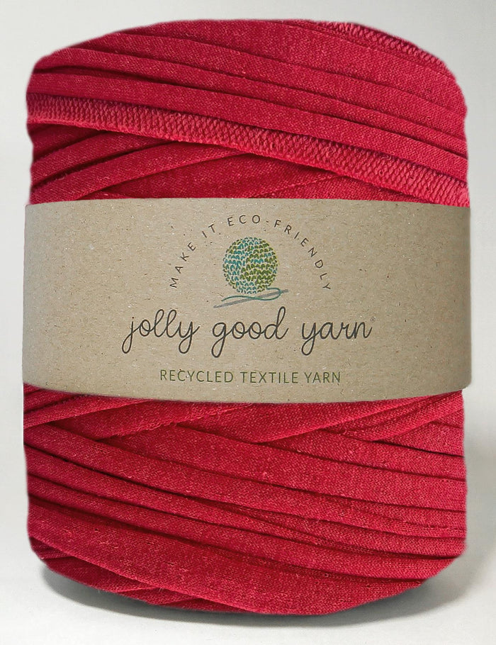 Recycled textile yarn - colour red