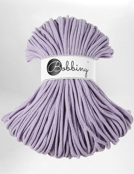 5mm Lavender recycled cotton macrame cord by Bobbiny (100m)